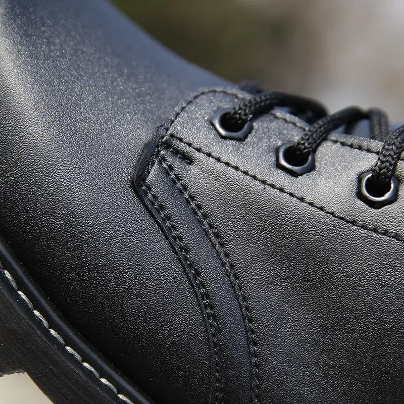 Zapatos de seguridad con punta de acero para hombre, botas de combate tácticas Bota, botas informales para hombre, zapatos de seguro a prueba de pinchazos, botas de motocicleta - imagen 4