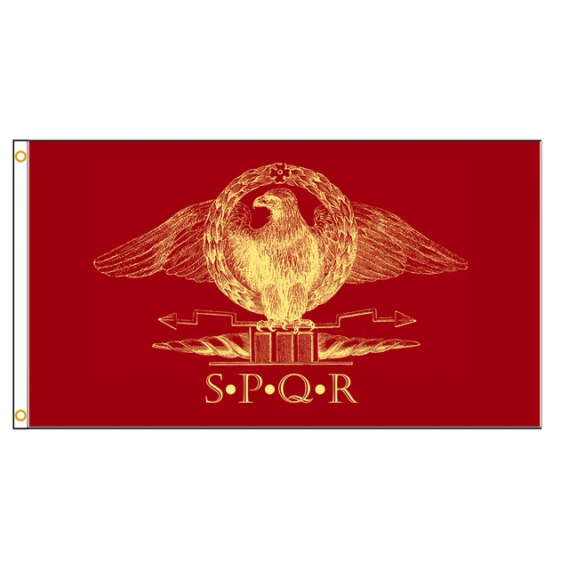 FLAGLAND 90x150cm SPQR Empire Romano Bandera del Senado y Pueblo de Roma - imagen 5