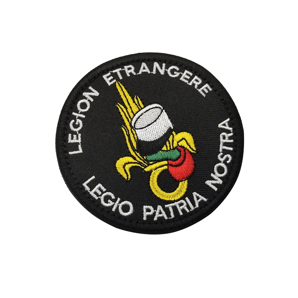 Parches de Velcro bordados de la Legión Francesa, insignias, emblema del ejército militar, accesorio de gancho y bucle para bolso al aire libre con pegatina - imagen 4