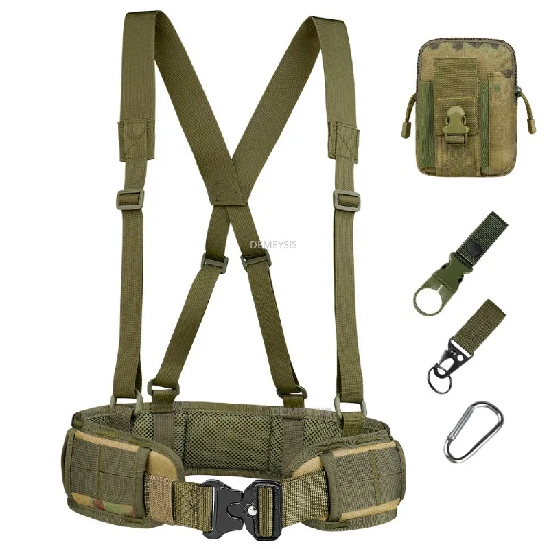 Cinturón Táctico MOLLE Airsoft Caza – Resistente y Multifuncional