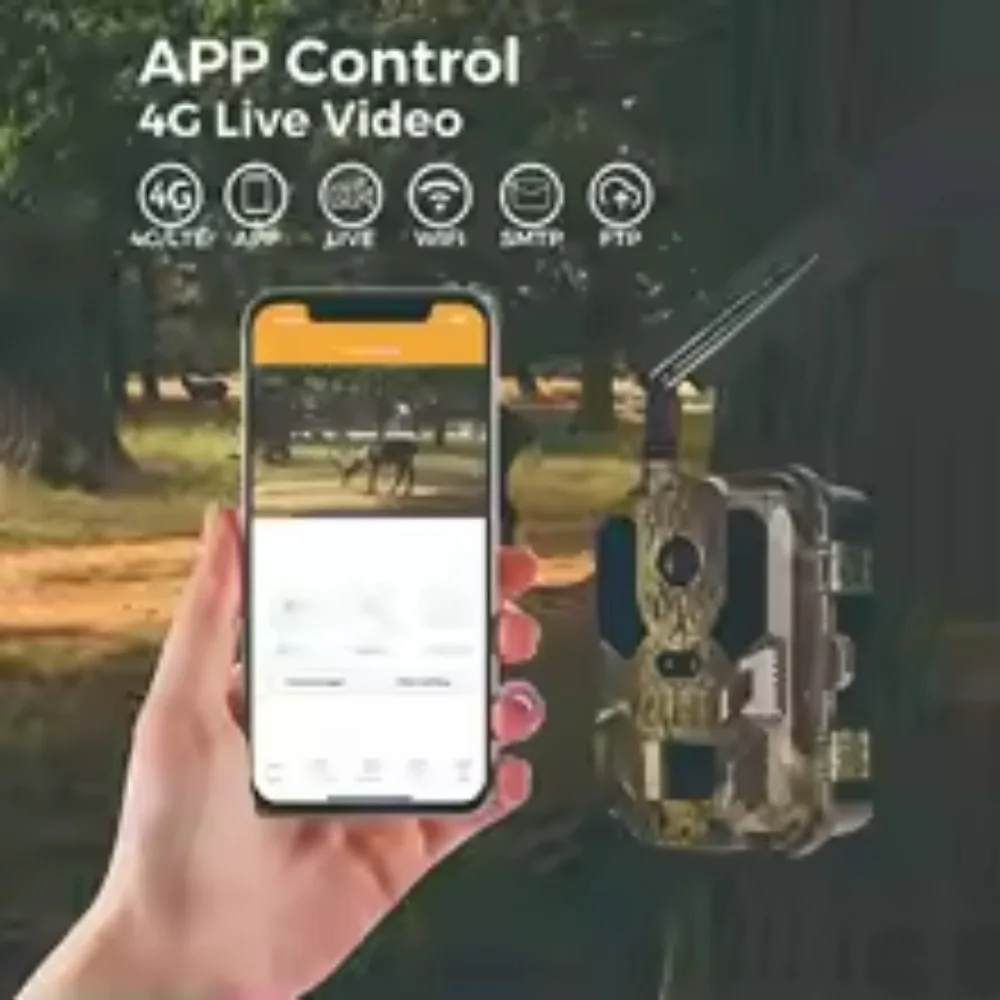 Cámara de caza 4G 4K visión nocturna IP66 con app móvil - imagen 2