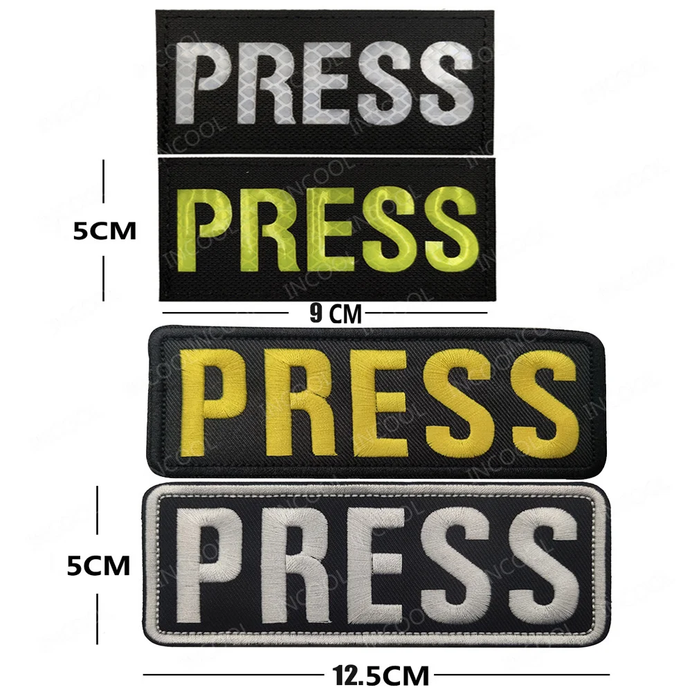 PRESS MEDIA INSTRUCTOR Doctor enfermera IR infrarrojo reflectante que brilla en la oscuridad parches apliques insignia bordada - imagen 4
