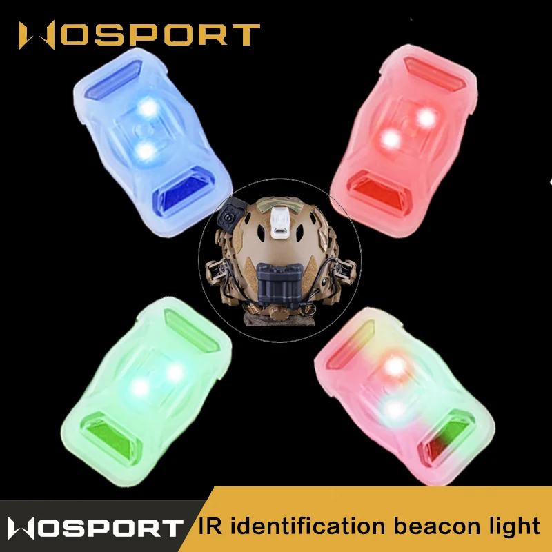 Luz con logotipo IR para casco de pistola de aire, luz estroboscópica para casco de adiestramiento de supervivencia al aire libre, luz de señal LED para motociclismo