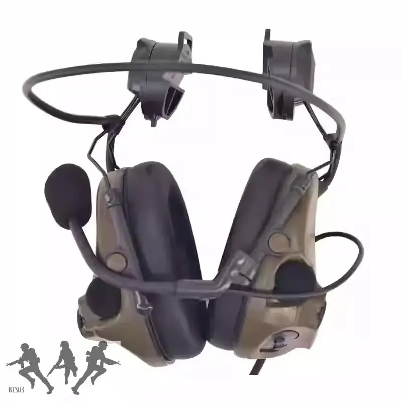 Auriculares tácticos C3 con reducción de ruido, algoritmo AGC, protección auditiva, posición de reconocimiento de sonido - imagen 4