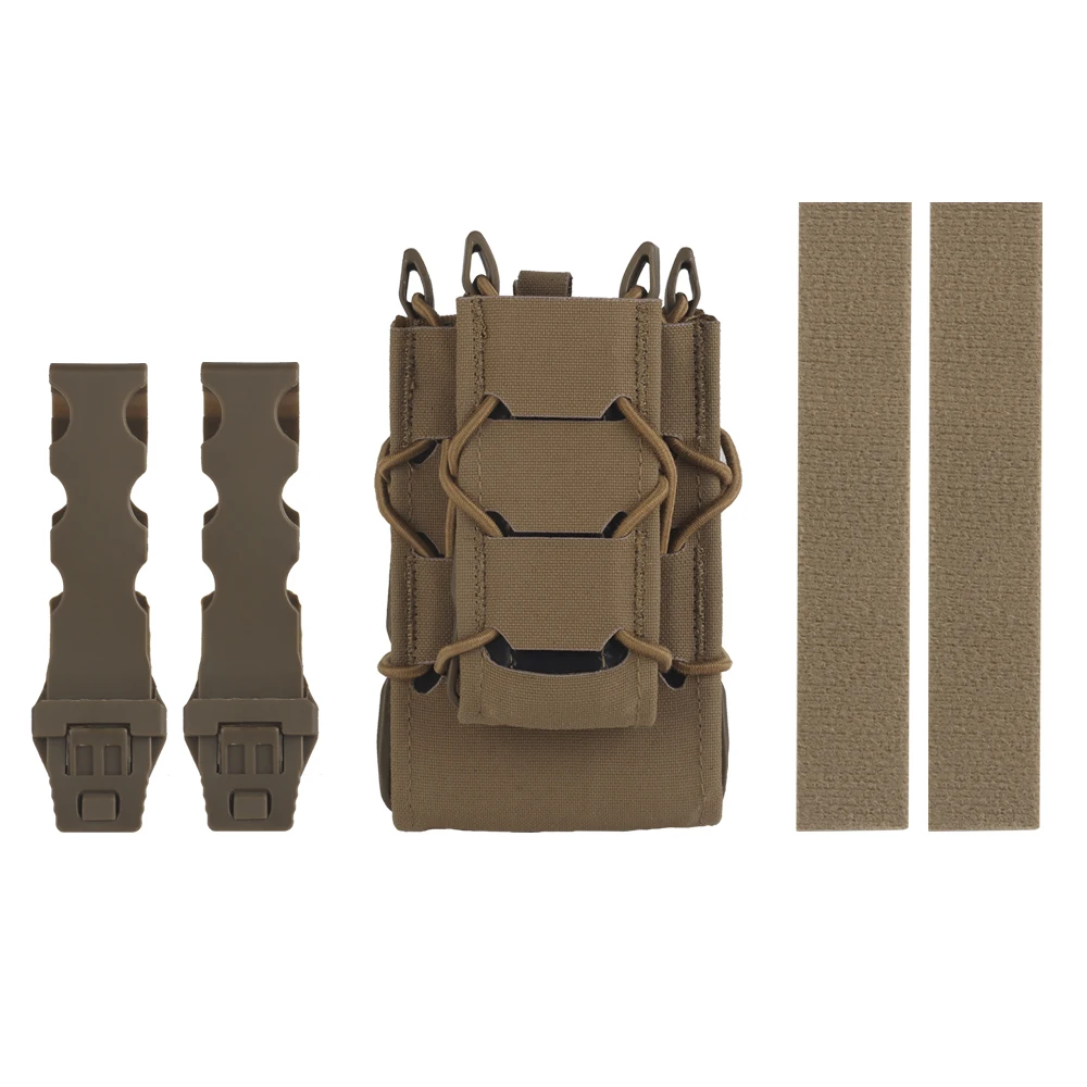 Bolsa doble para revistas de 5,56 + 9mm, funda Tiger de tamaño completo V2 Mag, bolsa de herramientas Molle, linterna, cuchillo, bolígrafo, chaleco funcional, riñonera - imagen 5