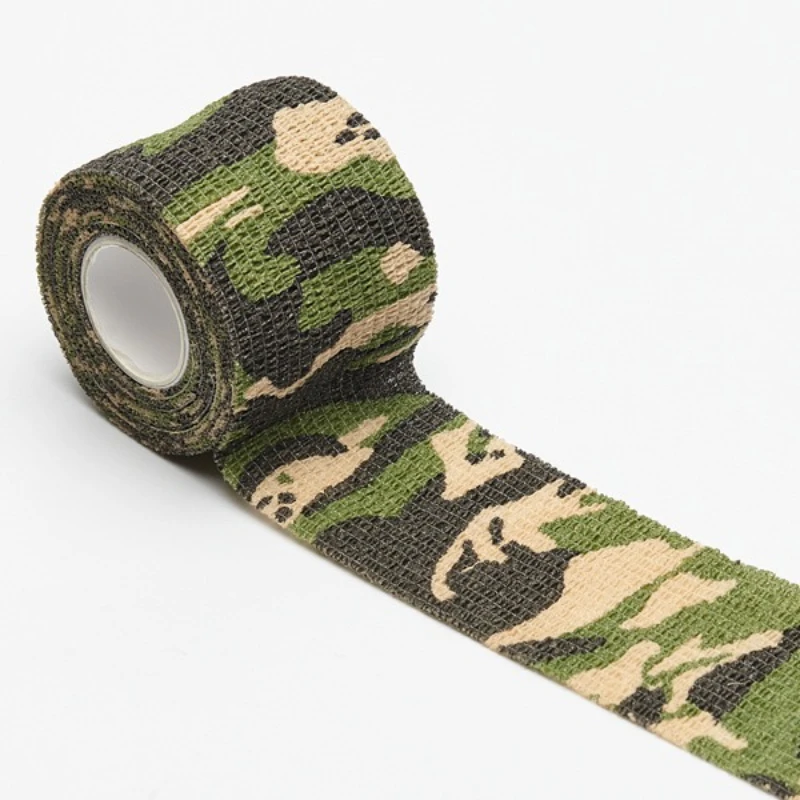 Vendaje autoadhesivo de camuflaje, vendaje elástico transpirable, impermeable, cinta deportiva, primeros auxilios para muñeca y tobillo, 1/5/10 Uds. - imagen 4
