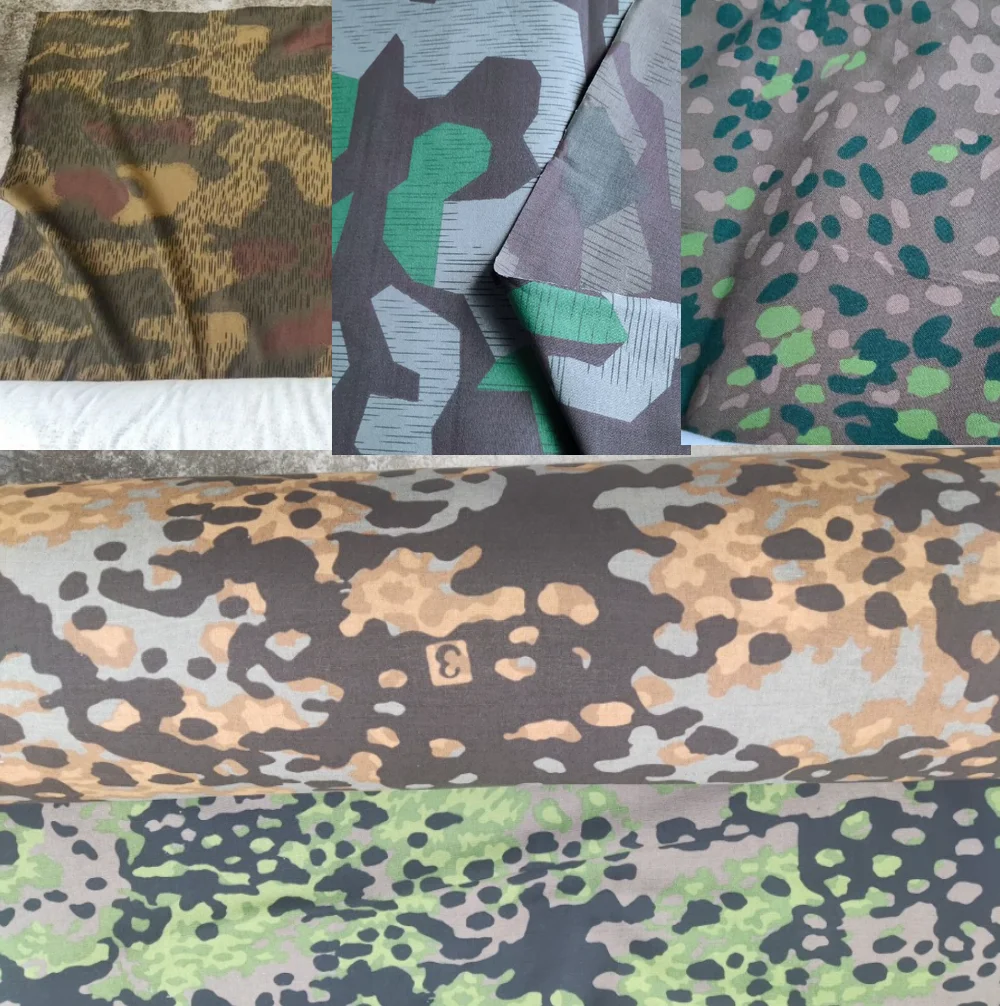 Camuflaje de árbol de avión alemán REVERSIBLE NO.3, ropa táctica DIY de algodón textil/división de doble cara/mamuflaje de guisante DOT44 - imagen 3