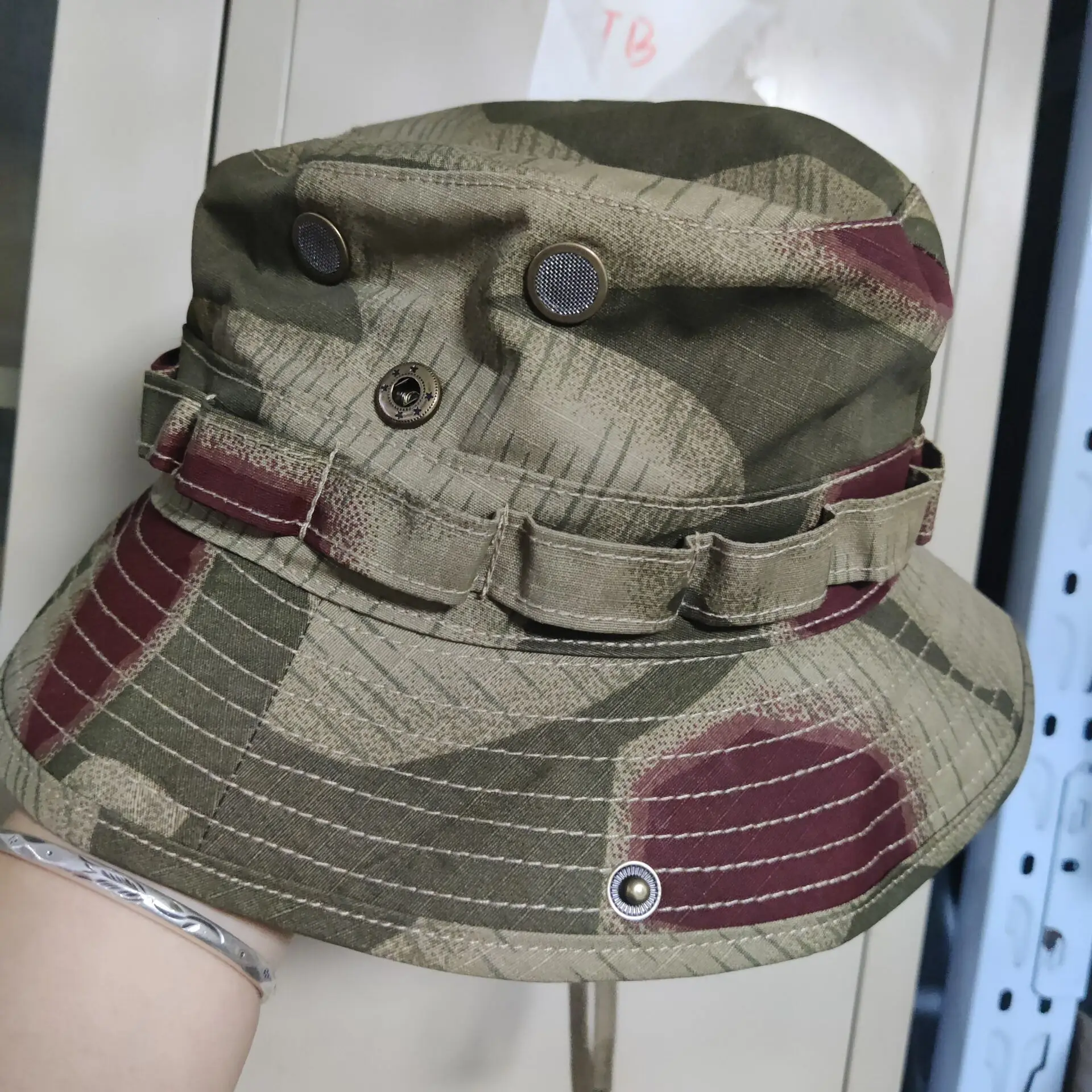 Sombrero de camuflaje táctico alemán tipo 2 para acampar al aire libre, protección solar, sombrero Bennie, sombrero de pescador - imagen 2