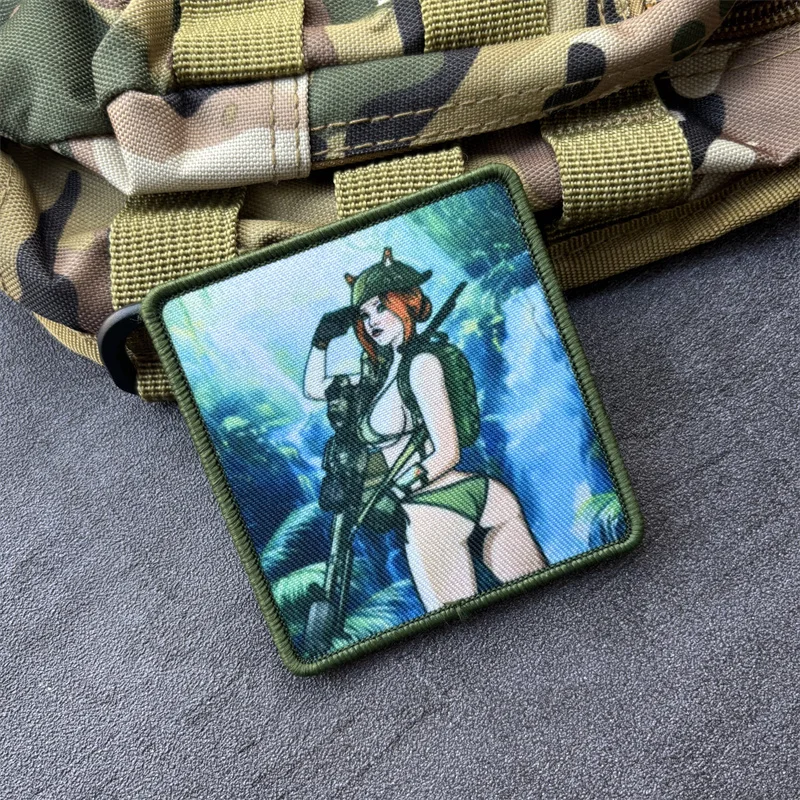 Parche estampado militar táctico para ropa, insignias de moral, parches con gancho, pegatinas para mochila - imagen 4