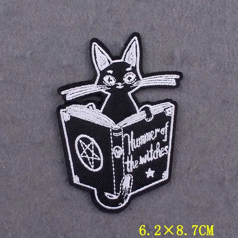 5 unids/lote parche bordado encantador gato hierro en parches para ropa rayas de dibujos animados ropa parches termoadhesivos en la mochila - imagen 2