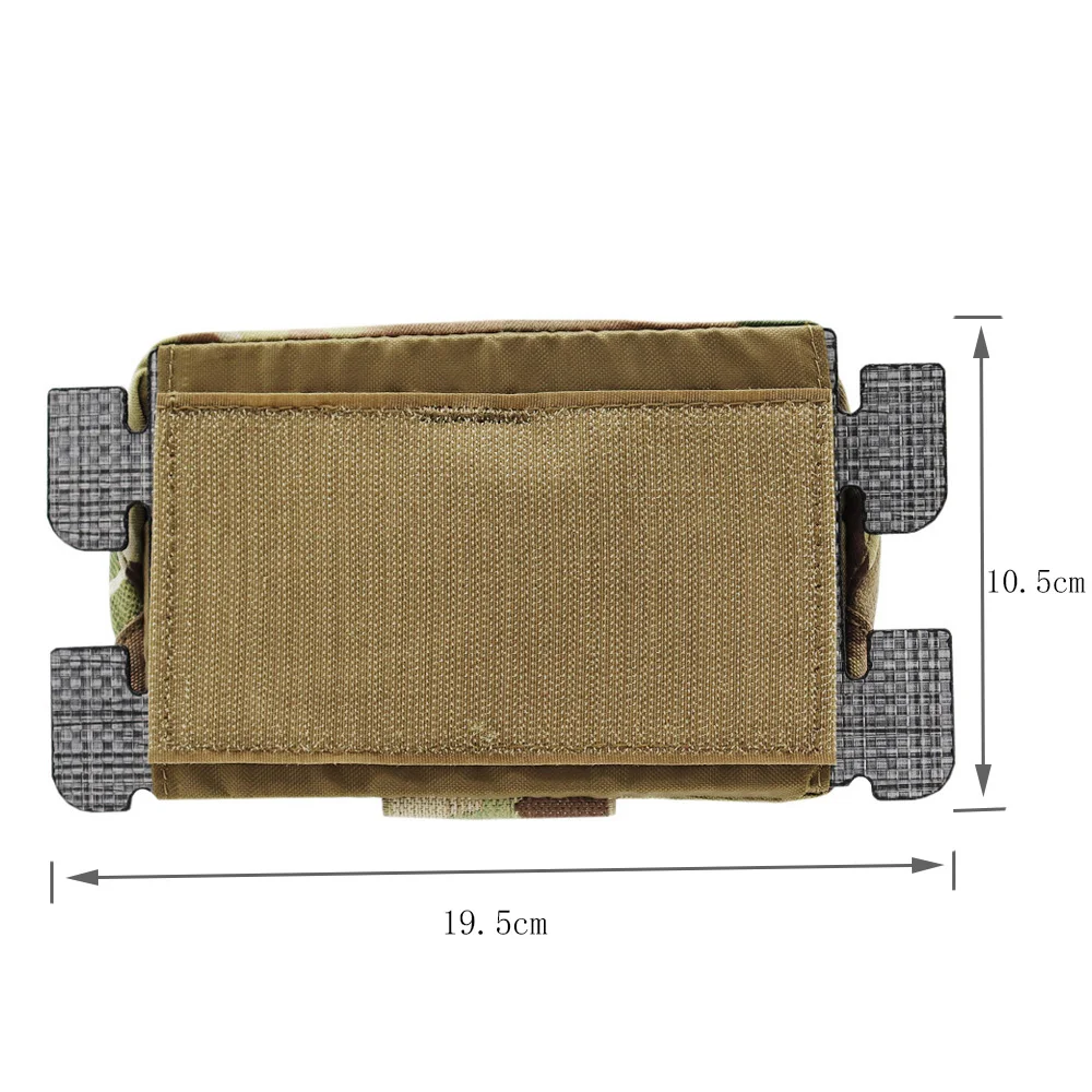VULPO-Chaleco táctico FCPC MOLLE, bolsa para Panel de administrador, subbolsa de expansión para el pecho, bolsa de mapa de utilidad para chaleco Airsoft de caza - imagen 5