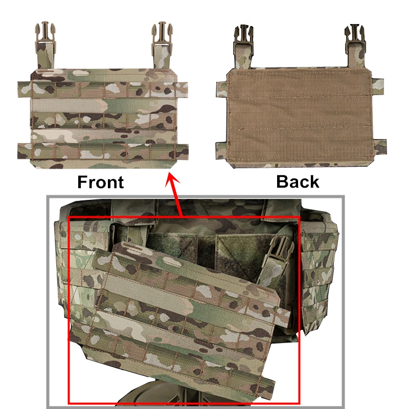 Placard MOLLE para portadores de placa torácica, plataforma de pecho Modular, chaleco de caza de arco FCPC V5, accesorios de Panel frontal Airsoft