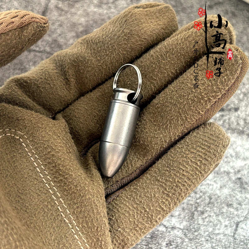 Contenedor de pastillas de emergencia cardíaco de aleación de titanio y PEI, colgante de collar EDC impermeable para almacenamiento de medicina de primeros auxilios - imagen 2