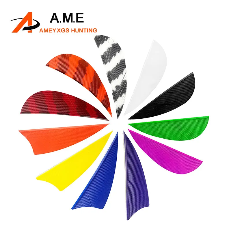 50 Uds paletas de flecha 2 pulgadas pluma de flecha de pavo flecha de ala derecha DIY tiro con arco Fletching arco recurvo caza tiro objetivo Acc