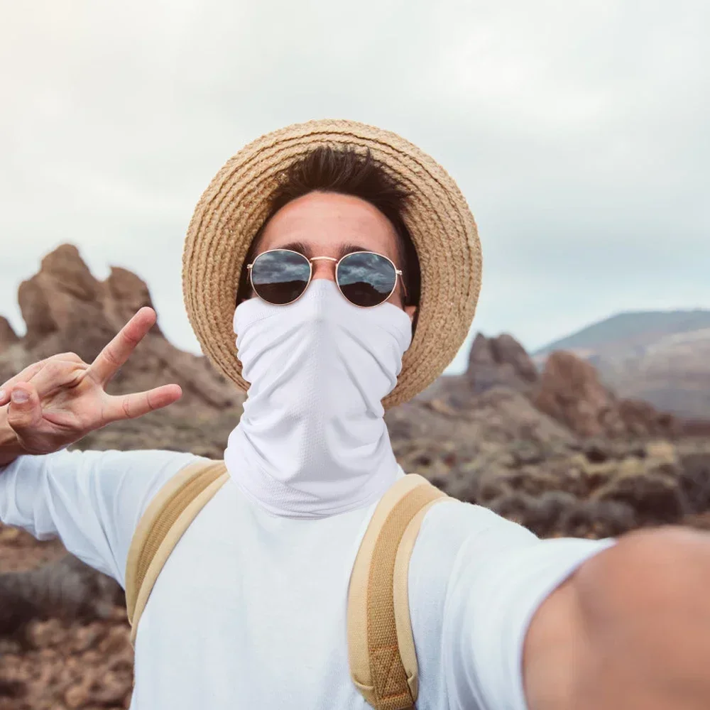 Bufanda transpirable para hombre y mujer, Bandana pasamontañas, bufandas de verano, máscaras de tubo, cubierta para la cabeza y la cara, polaina para el cuello, pañuelo para ciclismo - imagen 4