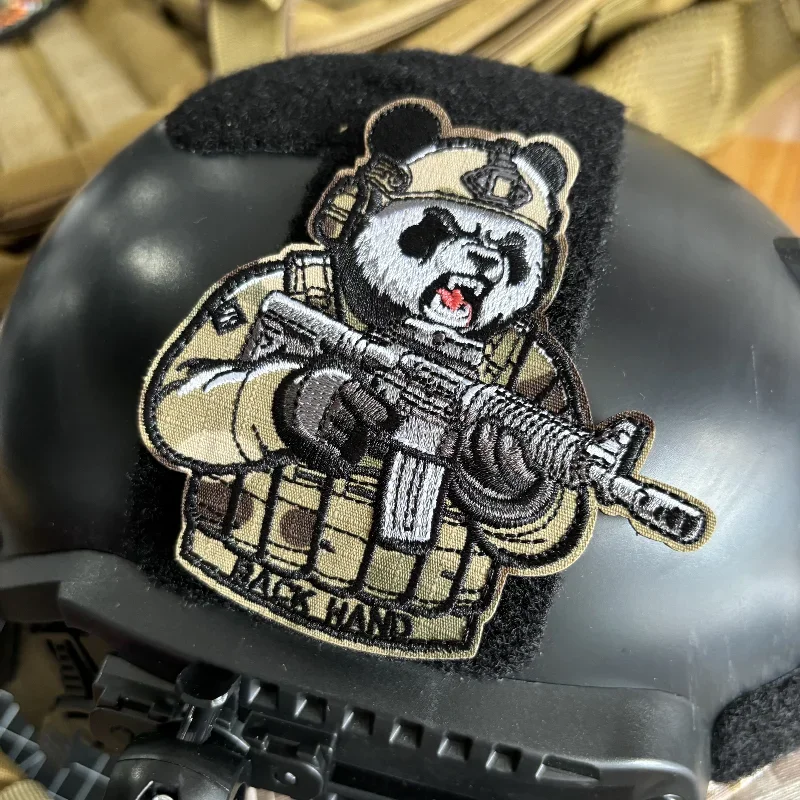 Parche táctico de soldado Tigre, parche bordado de gancho y bucle, Panda, bestia, Guerrero, insignia de moral, brazalete militar, pegatina de mochila - imagen 5