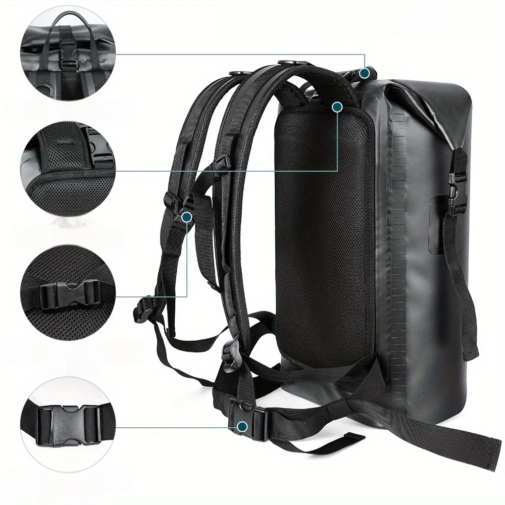 FANDAO Mochila de alta calidad adecuada para viajes al aire libre aventura bolsa seca duradera espaciosa ideal para surfear, acampar kayak - imagen 4