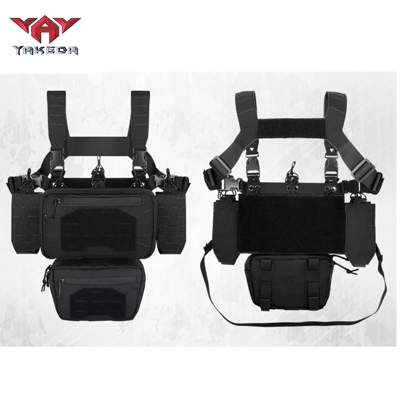 YAKEDA-plataforma de pecho Molle de camuflaje, chasis de lucha, cartel con gancho, bolsa para revistas Airsoft, portador de placa táctica, equipo de chaleco - imagen 2