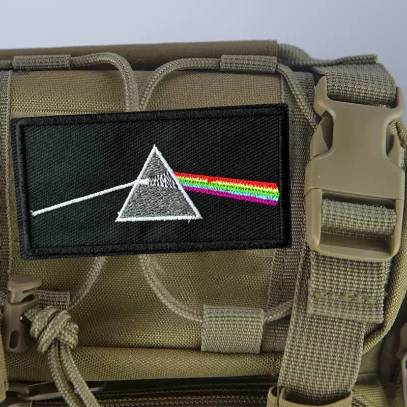 Parche bordado reflectante táctico velcro – Insignia moral para mochila - imagen 3