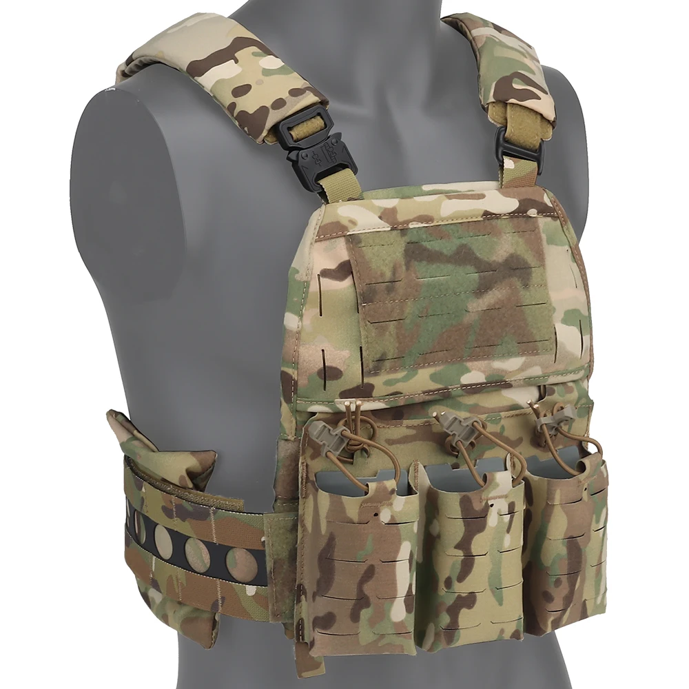 Chaleco táctico V5, portador de placa Molle, chaleco militar ajustable de separación rápida con bolsa de cargador, chaleco MODULAR, accesorios de caza - imagen 2