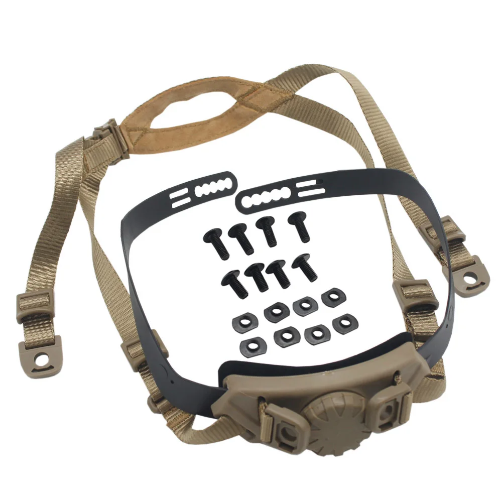 VULPO-sistema de suspensión interior para casco táctico, casco CS de caza y tiro, correa de bloqueo de cabeza ajustable, accesorios para casco rápido - imagen 3