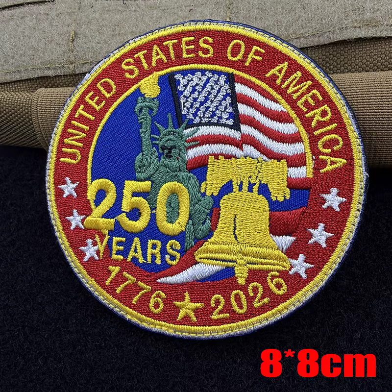 Parche bordado tipo velcro Estatua de la Libertad y águila para coser - imagen 4