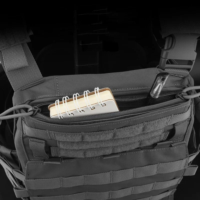 YKK cremalleras dobles compatibles con Crye AVS portador de placa chaleco táctico de combate Top AVS transición cremallera insertar bolsillo accesorios de caza - imagen 4