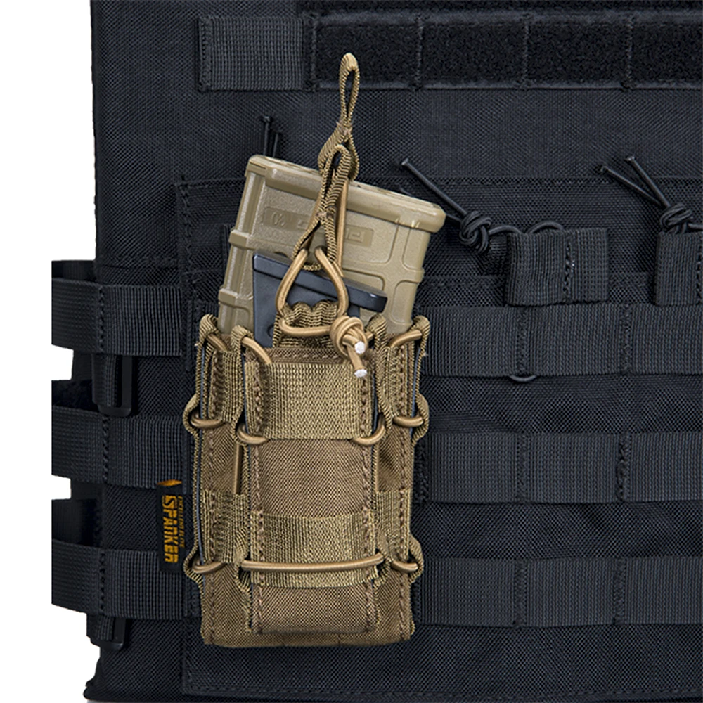 Bolsa táctica para cargador de pistola M4 +, cinturón Molle doble Mag para M4 M14 M16 G36 AR15 - imagen 5