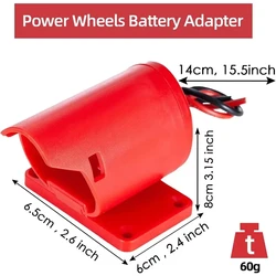 Adaptador soporte base batería Milwaukee 10,8-12V con conectores 12 AWG