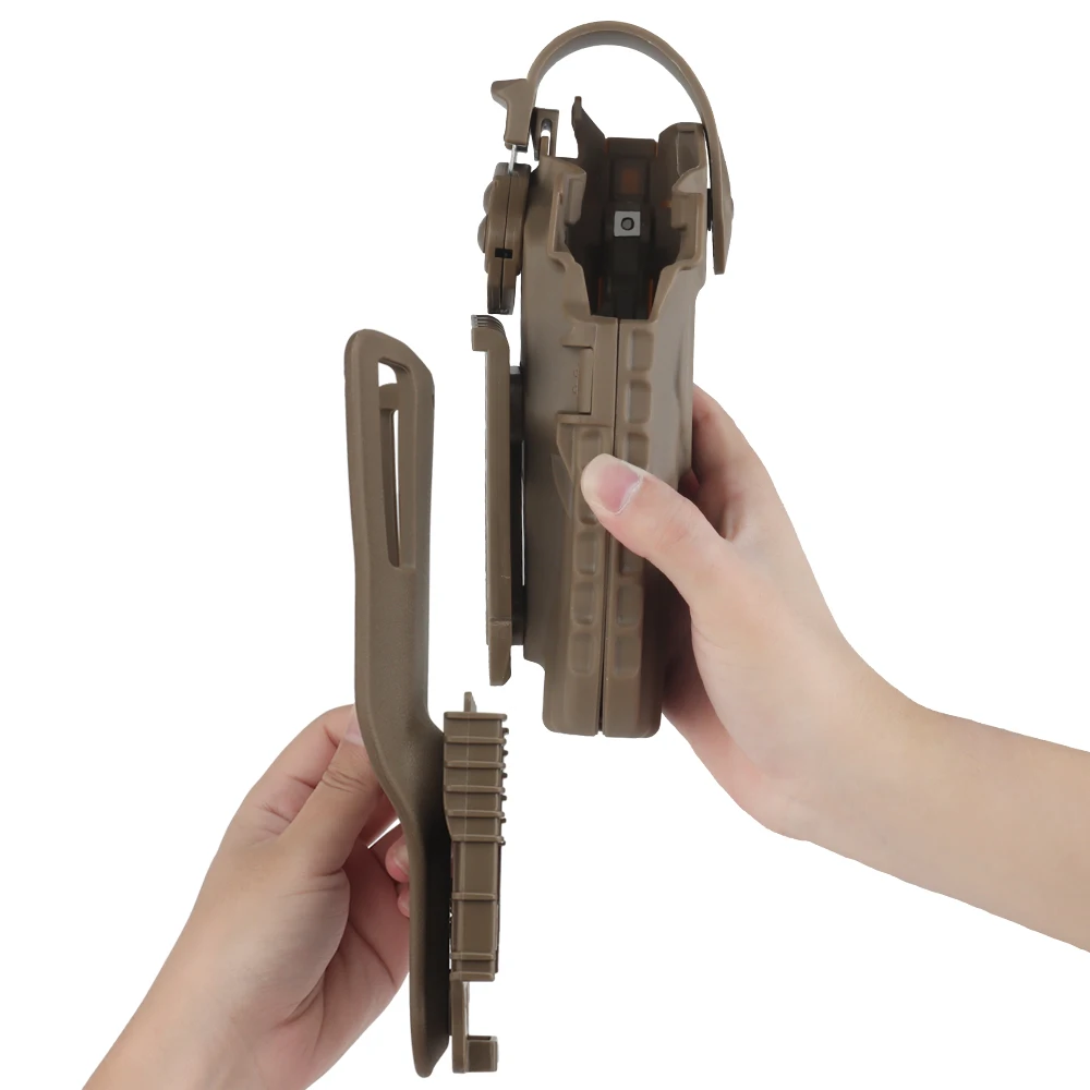 SIG P320 M17 M18 doble bloque de seguridad pistola funda 2,25 pulgadas cinturón envoltura de pierna multiángulo pistola transportadora pistola airsoft - imagen 5