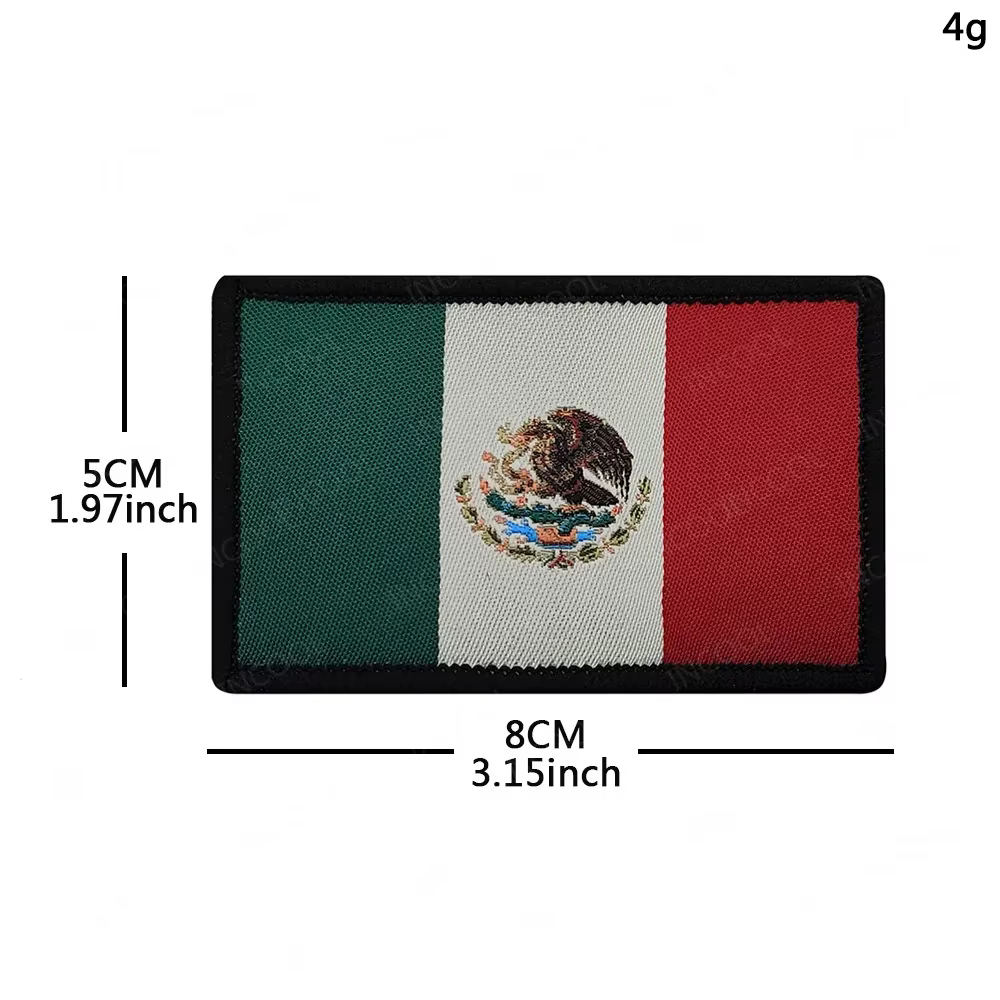 Parche táctico bordado bandera México caqui reflectante IR