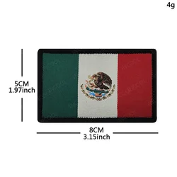 Parche táctico bordado bandera México caqui reflectante IR