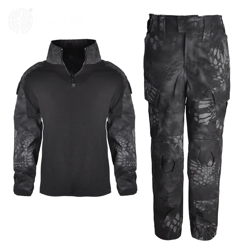 Conjunto de uniforme de camuflaje para niños y niñas, uniforme militar para niños, traje táctico cómodo de Paintball para chico, camisa CS, pantalones, conjuntos para niños - imagen 4