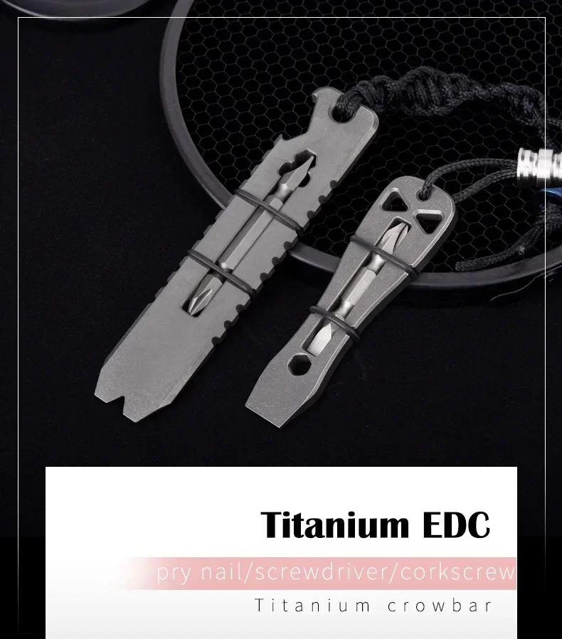 Mini barra EDC multifuncional de acero inoxidable 420