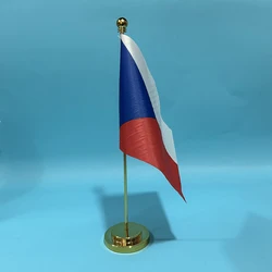 BANDERA DE SKY, bandera de escritorio de oficina de la República Checa, 14x21cm, poliéster CZ, bandera nacional checa, adornos de escritorio, banderas