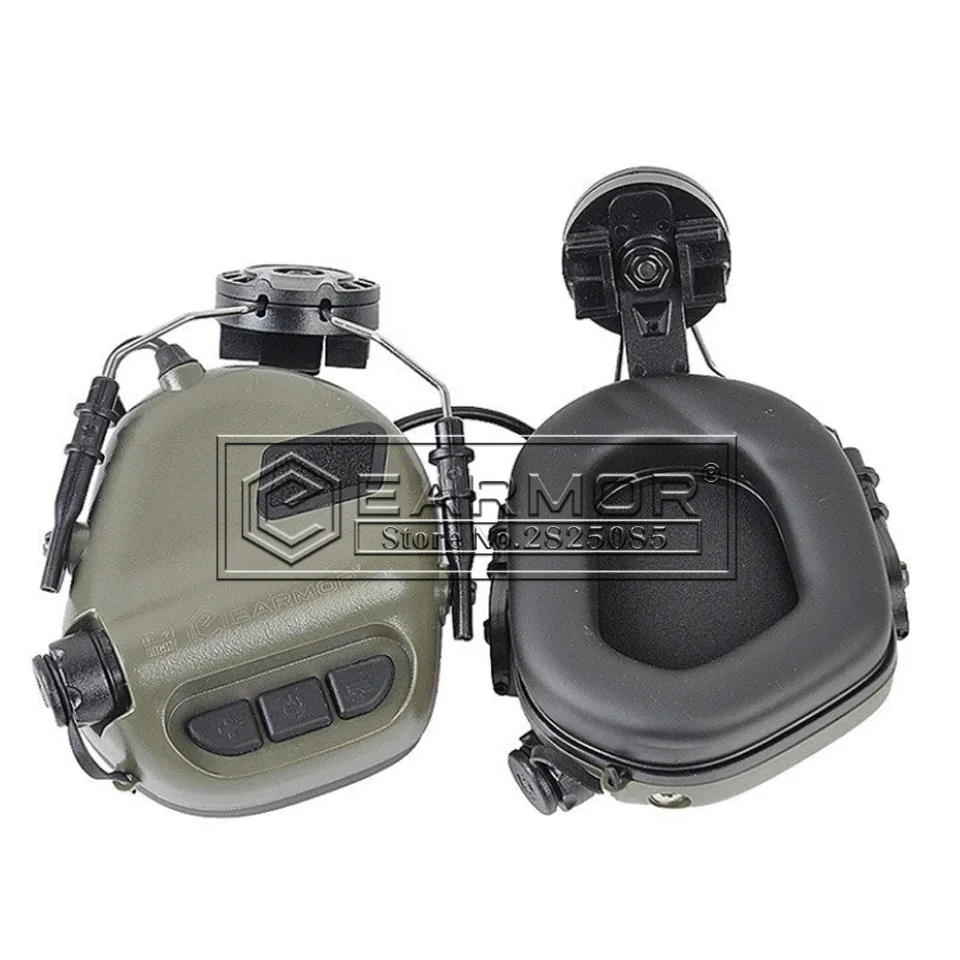 EARMOR-auriculares tácticos M31H MOD3 para caza, auriculares tácticos con sonido a prueba de ruido para Airsoft, rieles de arco - imagen 3