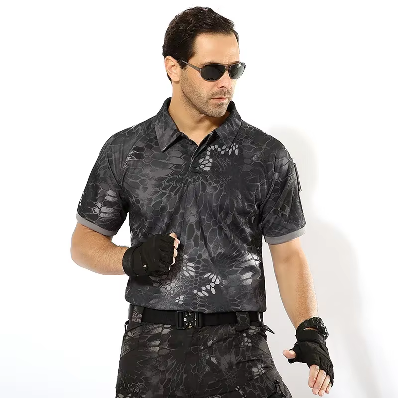 Camiseta camuflaje manga corta – Secado rápido para caza y senderismo - imagen 2