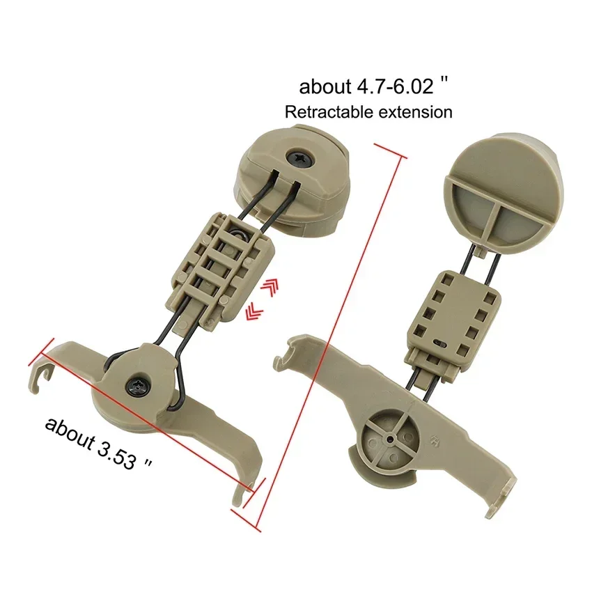 Manguitos electrónicos, soporte para auriculares, adaptador de riel de arco para auriculares tácticos MSA SORDIN, protección auditiva, auriculares de caza y tiro - imagen 3