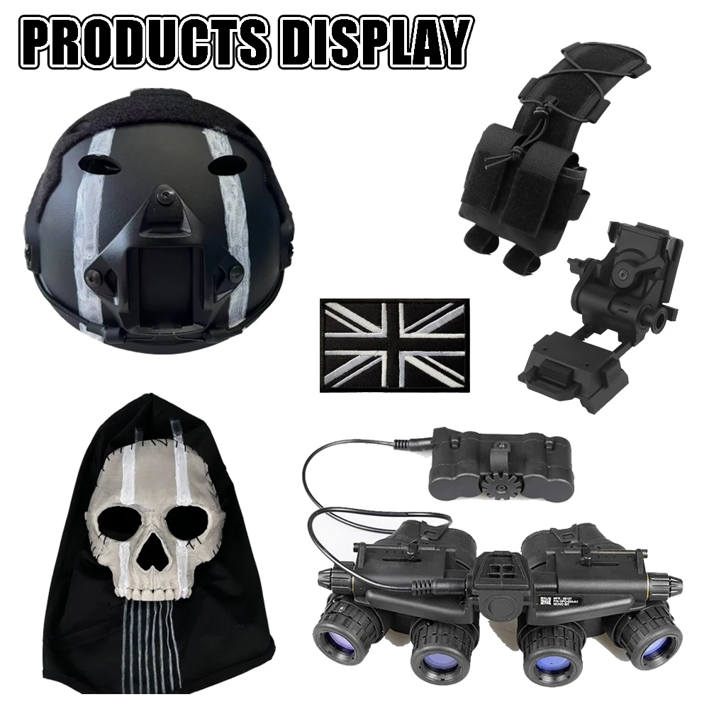 Juego de casco táctico Ultimate Nightwar Airsoft Call of Duty 19 Night Raid Ghost, equipo de Cosplay para juego de Paintball, accesorio de película - imagen 2