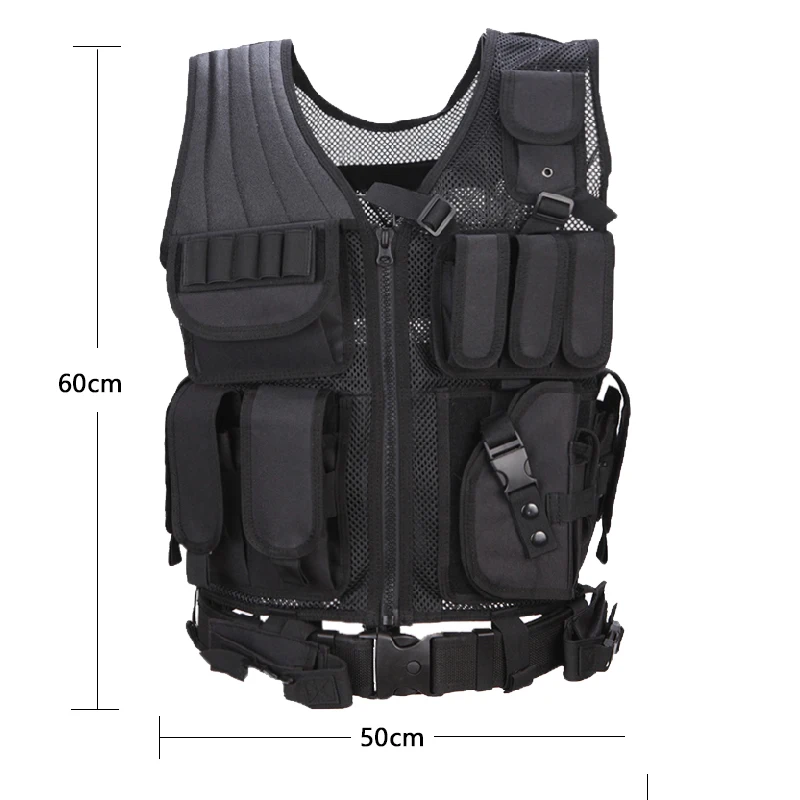 Chaleco táctico militar multibolsillo, chalecos de armadura corporal de combate en la jungla, caza de seguridad, juego CS al aire libre, chaqueta de entrenamiento Airsoft - imagen 3