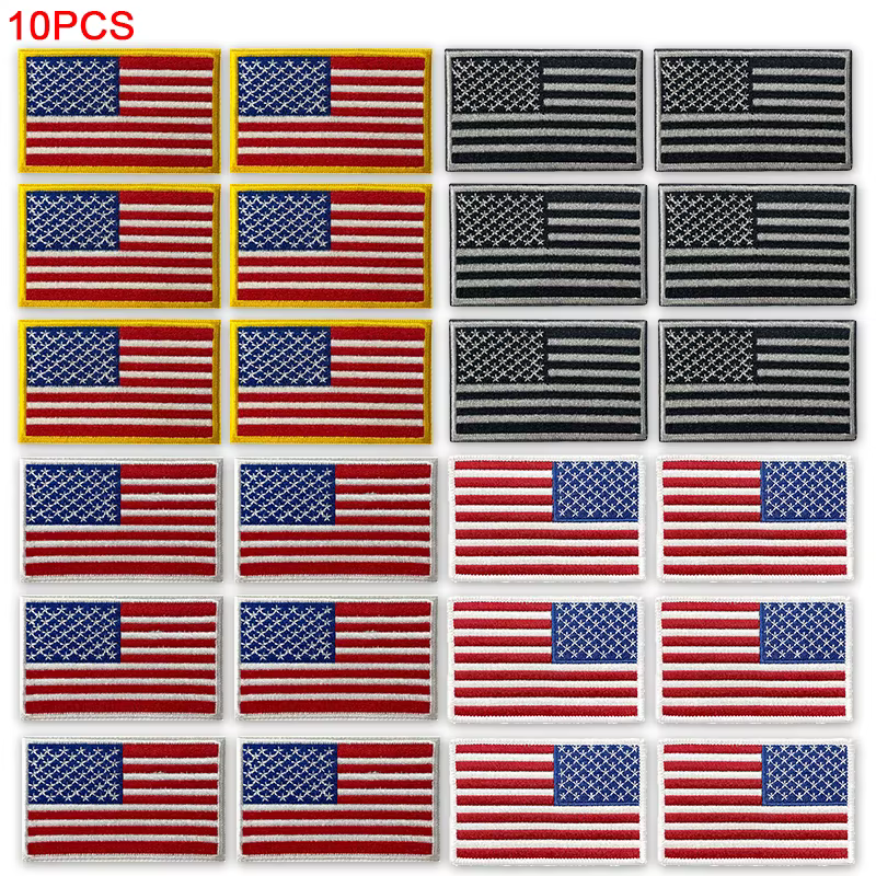 Parche termoadhesivo bandera americana táctico para ropa