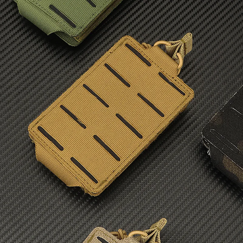 Bolsa para revistas Molle 5,56, soporte individual para Mag, bolsa Universal para linterna cortada con láser, bolsillo para cuchillos, equipo de caza - imagen 5