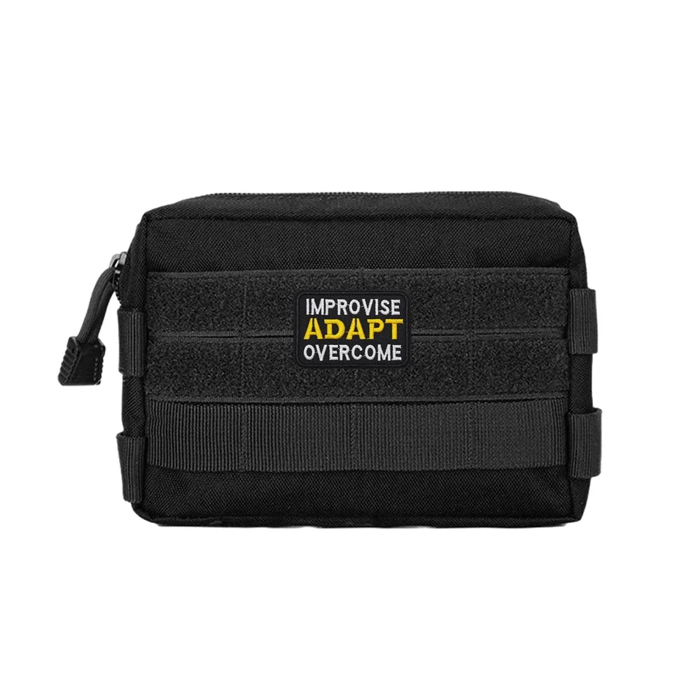 IMPROVISE ADAPT OVERCOME divertido humorístico Meme moral táctico Velcros parche gancho bucle sujetador pegatina para DIY gorra mochila Jeans - imagen 4