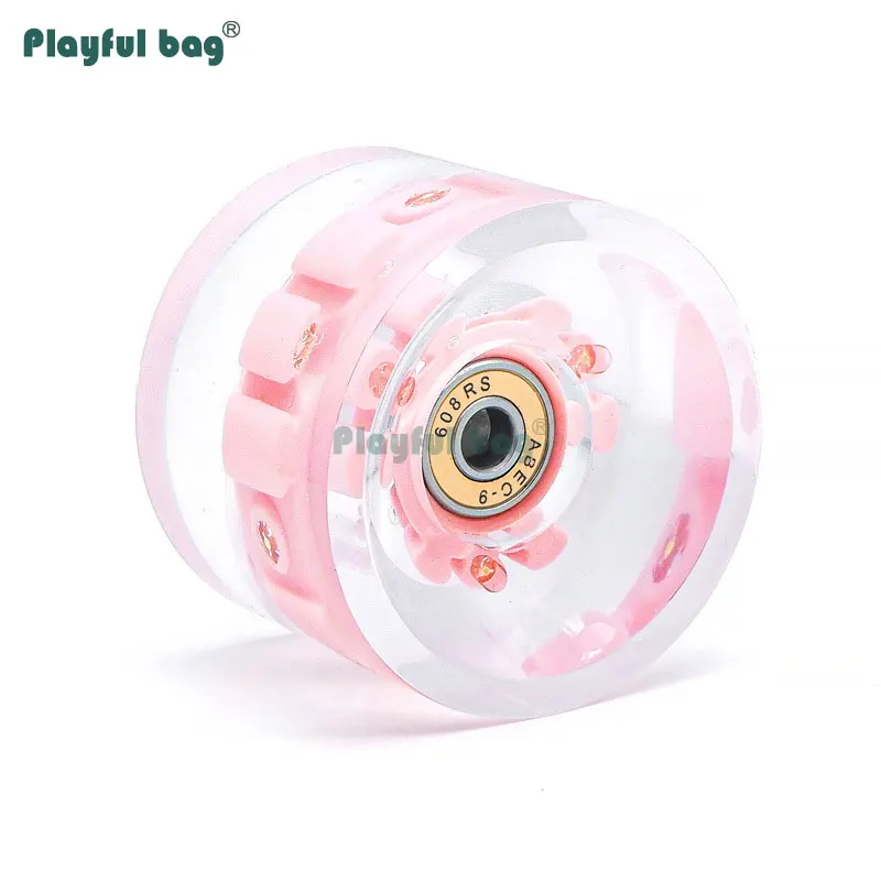 Ruedas para Longboard de 70x51mm, 6 LED, rueda intermitente de PU 78A 608RS, rodamientos, accesorio deportivo para patinaje, doble balancín, tabla de peces pequeña AMB150 - imagen 4