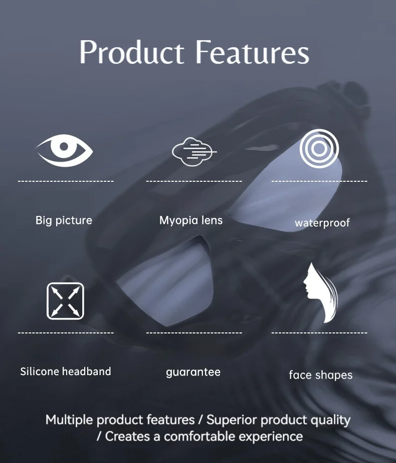 Nueva actualización de máscara de buceo para miopía óptica, juego de snorkel profesional para adultos, antiniebla UV400, gafas de buceo para miopía-150 ° ~-600 - imagen 2