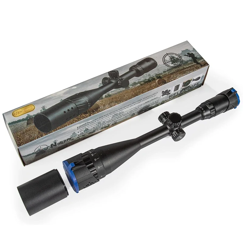 NSIRIUS 6-24x50AOE óptica rojo verde iluminado Mil Dot Rifle Scope precisión caza alcance Air Rifle Scope con cubierta montaje - imagen 2