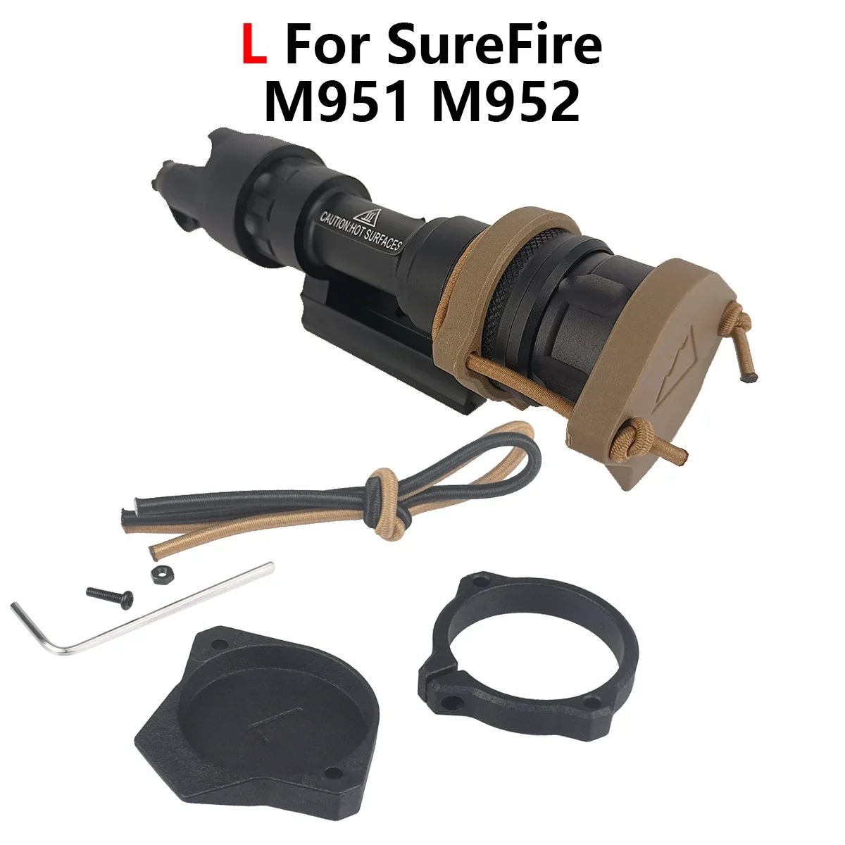 Cubierta protectora para linterna, tapa de lente frontal para SureFire M300 M600 M952V M951 MOD PLH-V2 OKW Scout, Protector de luz - imagen 4