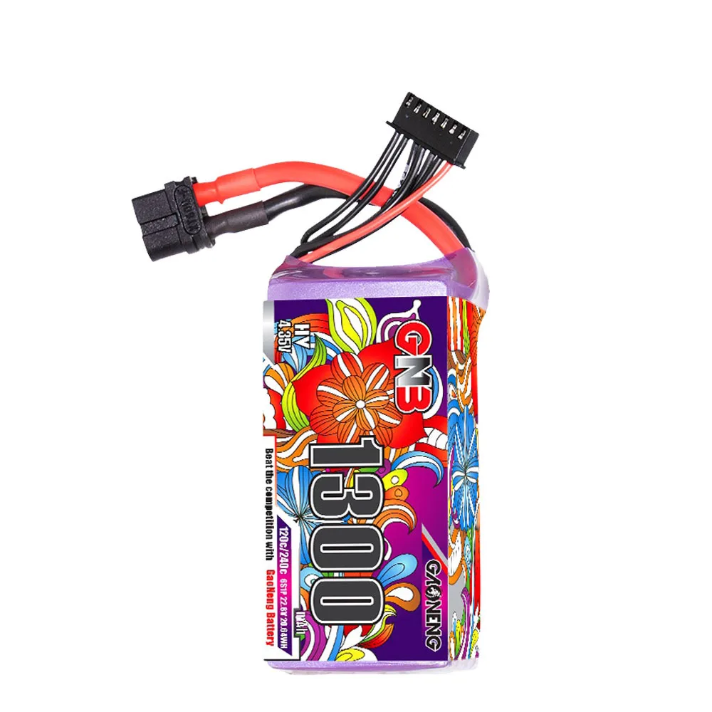 Batería Lipo mejorada GNB 6s, 1300mAh, 120c/240c, para helicóptero RC, Quadcopter, FPV, piezas de Dron de carreras, HV, 22,8 v, recargable - imagen 3