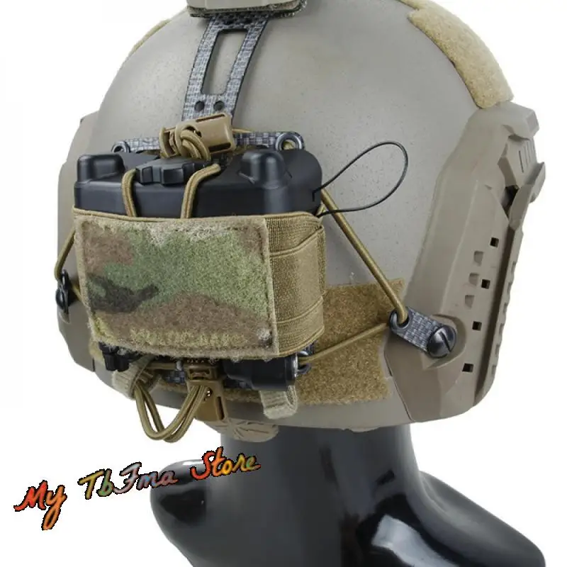 Funda de batería con marco de casco táctico, bolsa de batería en forma de T PVS31 Helme NVG, bolsa adjunta para pasta, bolsa de almacenamiento de batería - imagen 2