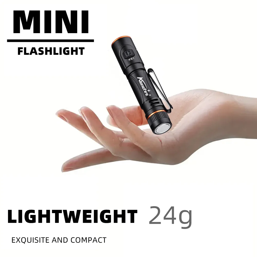 EDC Mini linterna con bolígrafo de alto brillo, imán recargable por USB, linterna de bolsillo pequeña para acampar al aire libre, senderismo, luz de iluminación de emergencia - imagen 2